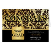 Associate grado Afstudeerder in Faux Gold Foil (Voorkant Horizontaal)