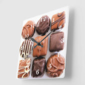 Assorptie-kast voor de muur van chocolade vierkante klok (Hoek)