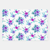 Assorted Bouquet Pattern Wrapping Paper Sheets (Voorkant)