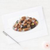 Assorted Caramel Toffees On Plate Sticker (Envelop)