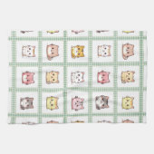 Assorted Cats  Gingham Theedoek (Horizontaal)