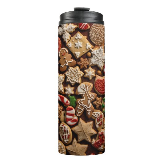 Assorted Christmas Cookies Pattern Thermosbeker (Voorkant)