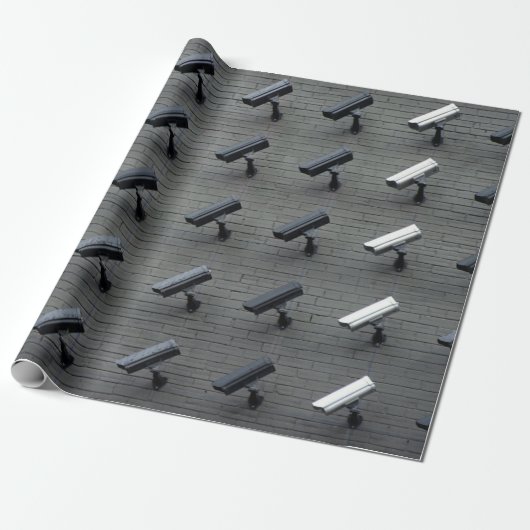 Assorted-color security cameras cadeaupapier (Uitgerold)