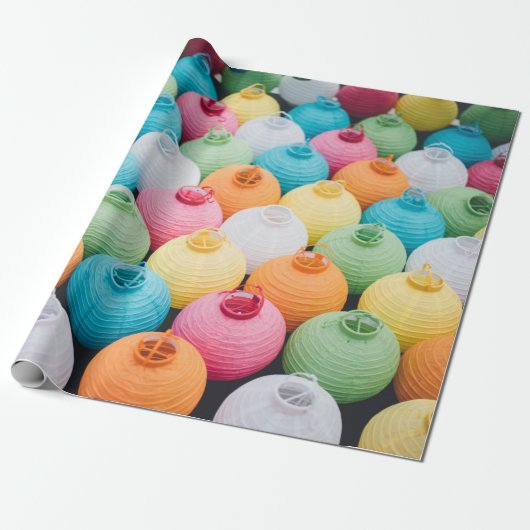 Assorted Color sky lantern lot Cadeaupapier (Uitgerold)
