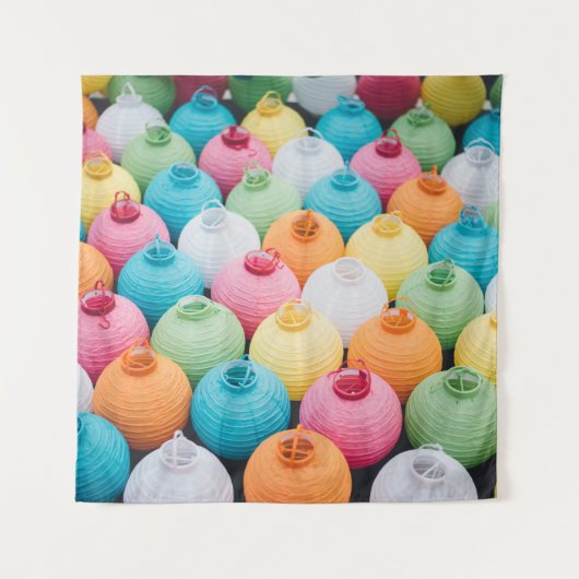 Assorted Color sky lantern lot Wandkleed (Voorkant)