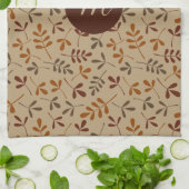 Assorted Fall Leaves Rpt Ptn (Gepersonaliseerd) Theedoek (Gevouwen)