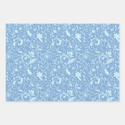 Assorted Floral Paisley Damask Pattern Inpakpapier Vel (Voorkant)