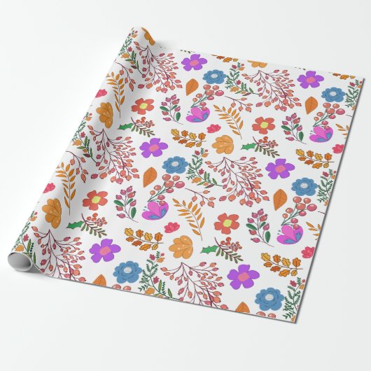  Assorted Floral Wedding Wrapping Papier (Uitgerold)
