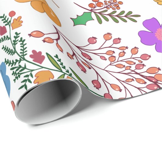  Assorted Floral Wedding Wrapping Papier (Rol Hoek)