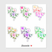Assorted Flowers Sticker Set (Vel)