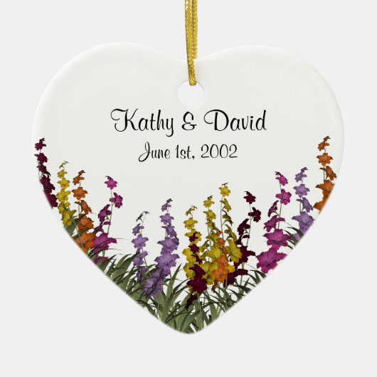 Assorted Flowers Wedding Keramisch Ornament (Voorkant)