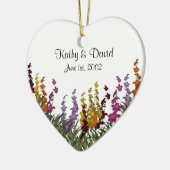 Assorted Flowers Wedding Keramisch Ornament (Links)
