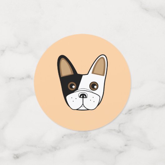 Assorted Franse Bulldog Gezicht Tafel Confetti (Kleine voorkant)