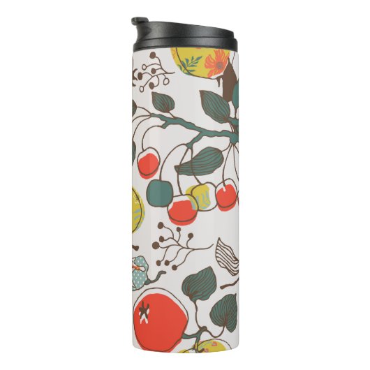 assorted fruits. seamless pattern thermosbeker (Geroteerd rechts)