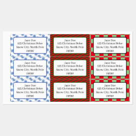 Assorted Holiday Pattern Custom Gift Labels