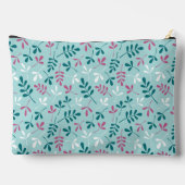 Assorted Leaves Patroon Teals Roze Wit Etui (Achterkant)