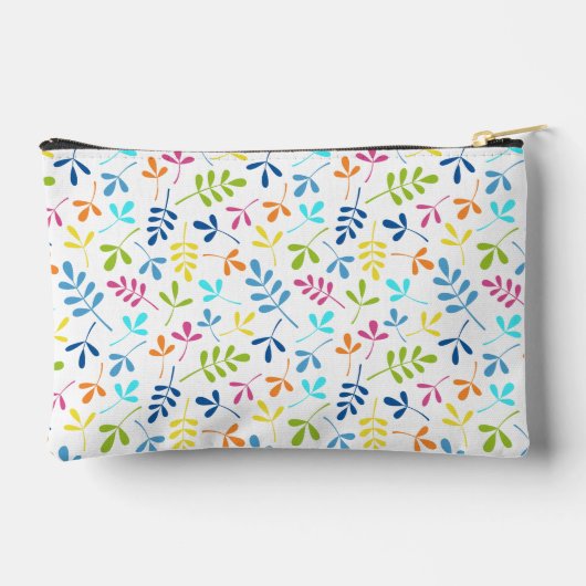 Assorted Leaves Pattern Meerkleurig op wit Etui (Achterkant)