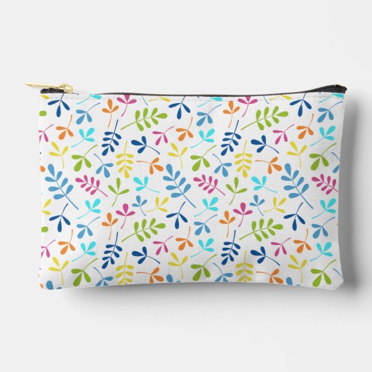 Assorted Leaves Pattern Meerkleurig op wit Etui (Voorkant)