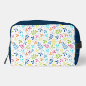 Assorted Leaves Pattern Meerkleurig op wit Toilettasje (Achterkant)