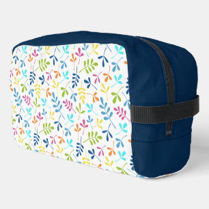 Assorted Leaves Pattern Meerkleurig op wit Toilettasje