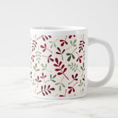 Assorted Leaves Pattern Reds & Greens op Crème Grote Koffiekop (Rechts)