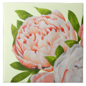 Assorted Peonies on a Ceramic Tile (A) Tegeltje (Voorkant)