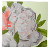 Assorted Peonies on a Ceramic Tile (D) Tegeltje (Voorkant)