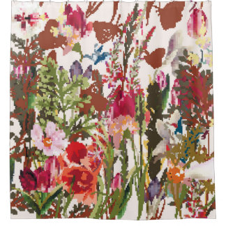 Assorted Plant Ensemble Douchegordijn