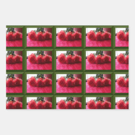 Assorted Rose Images Wrapping Paper Sheets