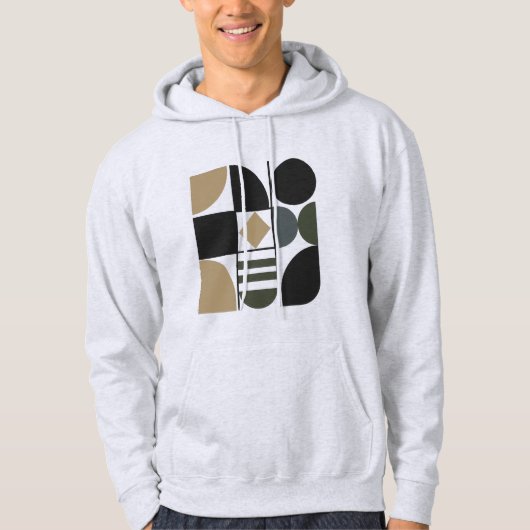 Assorted Shapes Men's Basic Hooded Sweatshirt (Voorkant)