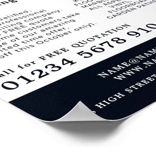 Assorted Tiles, Floorer, Tile Installer Advert Poster (Hoek)