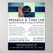 Assorted Tiles, Floorer, Tile Installer Advert Poster (Voorkant)