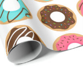 Assorteer Donuts Pattern Cadeaupapier (Rol Hoek)