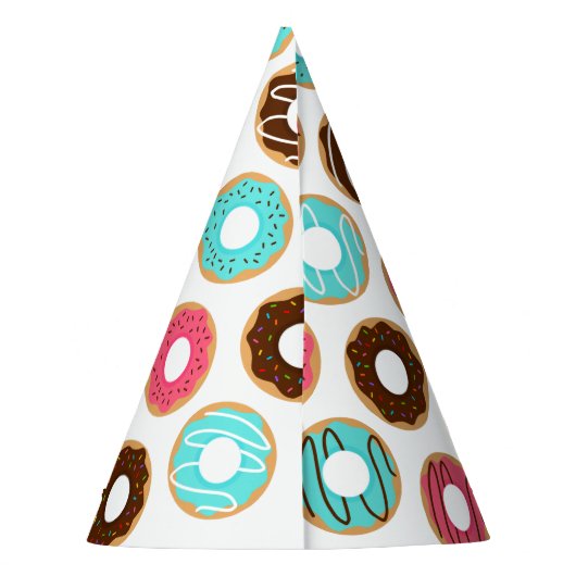 Assorteer Donuts Pattern Feesthoedjes (Achterkant)