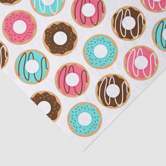 Assorteer Donuts Pattern Tissuepapier (Detail)