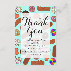 Assorteerbare Cute Breakfast Foodie Donuts Bedankkaart