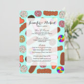 Assorteerbare Cute Breakfast Foodie Donuts Menu (Staand voorkant)