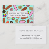 Assorteerbare Cute Breakfast Foodie Donuts Visitekaartje (Voorkant / Achterkant)