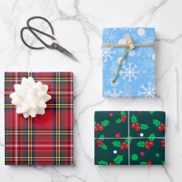 Assorteerbare kerstvakantie, mistletoe, Pset Inpakpapier Vel