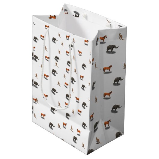 Assortiment Dieren Medium Cadeauzakje (Voorkant Gekanteld)