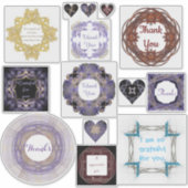 Assortiment Fractal Art Framed Dankbaarheidsoffert Sticker (Voorkant)