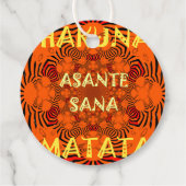 Assortiment Hakuna Matata-labels: Afrikaanse zebra Bedankjes Labels (Achterkant)