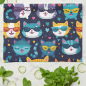 Assortiment Kat Gezichten Grappige Koele Katten Theedoek (Gevouwen)