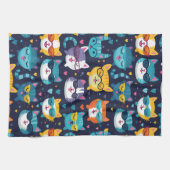 Assortiment Kat Gezichten Grappige Koele Katten Theedoek (Horizontaal)