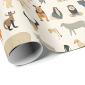 Assortiment van denkbeeldige dieren cadeaupapier (Rol Hoek)