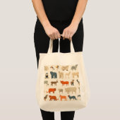 Assortiment van denkbeeldige dieren tote bag (Voorkant (product))