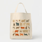 Assortiment van denkbeeldige dieren tote bag (Voorkant)