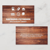 Assortiment van Fast Foods Visitekaartje (Voorkant / Achterkant)