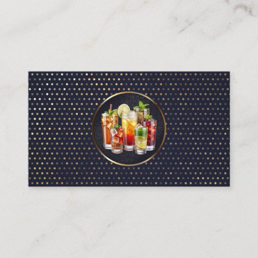 Assortiment van gemengde Drinken | mixologie Visitekaartje (Voorkant)