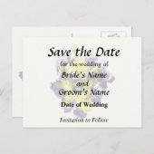 Assortiment van irissen geel en paars aankondigingskaart (Voorkant / Achterkant)